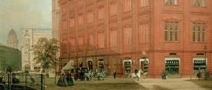 Die historische Bauakademie Werderschen Markt, hier auf einem Gemälde von 1868 von Eduard Gaertner wurde von Karl Friedrich Schinkel erbaut.