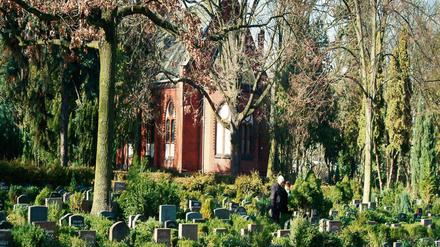Berliner Totenstadt. Der Evangelische Auferstehungs-Friedhof in der Indira-Gandhi-Straße. 