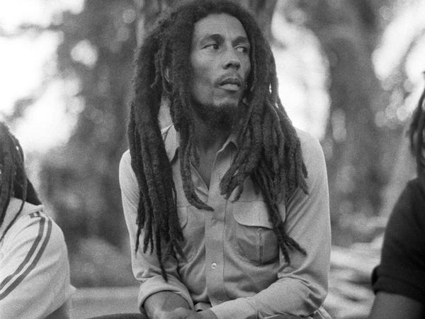 Bob Marley 1979 in Kingston, Jamaika.