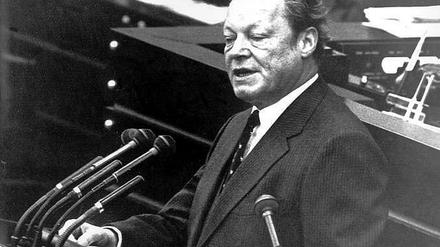 Bundeskanzler Willy Brandt 1972 im Bundestag