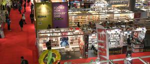 Blick über eine Ausstellungshalle der Frankfurter Buchmesse