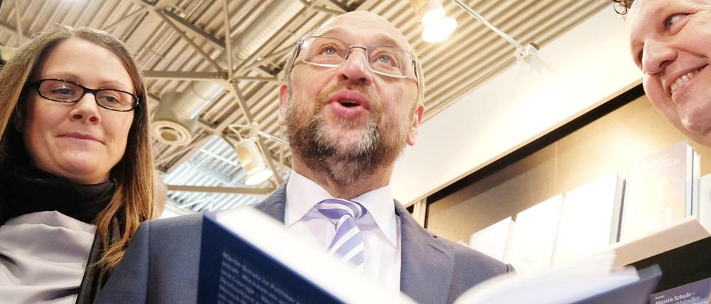 SPD-Kanzlerkandidat Martin Schulz auf der Buchmesse in Leipzig.