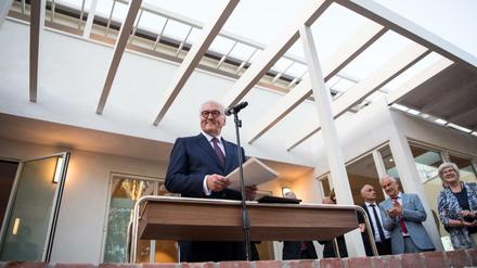Bundespräsident Frank-Walter Steinmeier eröffnet das Thomas-Mann-Haus. 