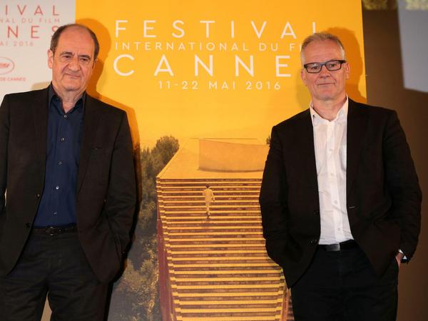 Die Cannes-Chefs. Präsident Pierre Lescure (links) und der Kreativkopf und Künstlerische Leiter Thierry Frémaux. 