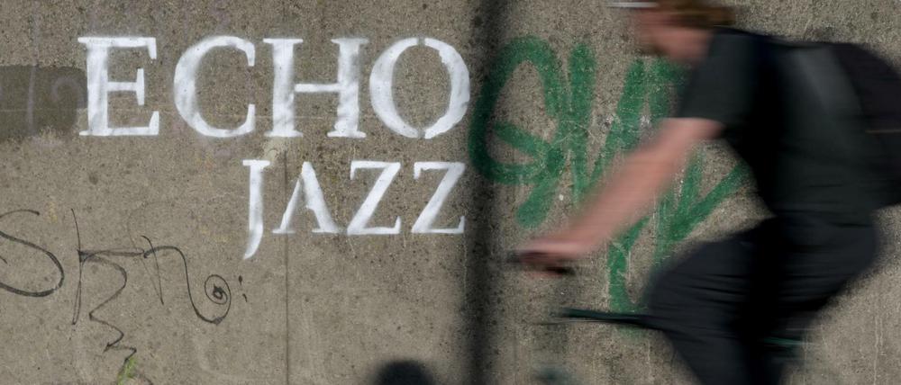 Schriftzug des "Echo Jazz" in Hamburg.