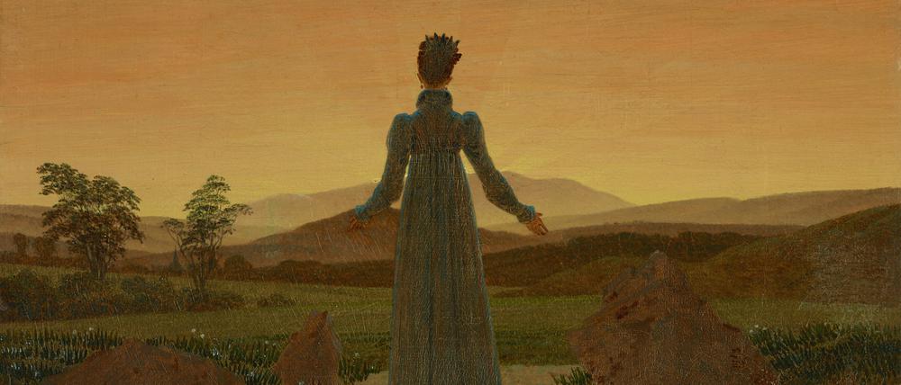 Caspar David Friedrichs „Frau vor der untergehenden Sonne“ (1818) aus dem Essener Museum Folkwang.