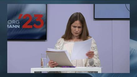 Valeria Gordeev bei ihrer Bachmannpreis-Lesung am Donnerstagmittag. 
