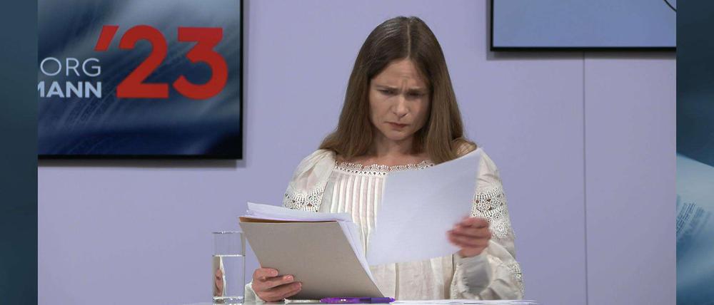 Valeria Gordeev bei ihrer Bachmannpreis-Lesung am Donnerstagmittag. 