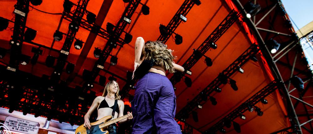 Die US-amerikanische Band Haim beim diesjährigen Roskilde Festival.