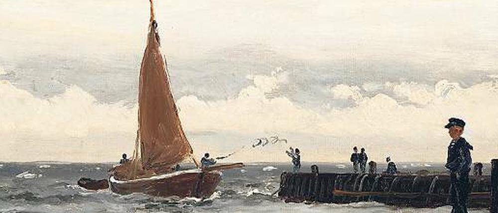 Christian Blache (1838-1920): "Kleiner Matrose am Meer". Blache wird in Dänemark vor allem für seine Seestücke geschätzt. 