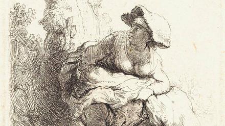 Unkonventionell ist Rembrandts Radierung „Pissende Frau“. 