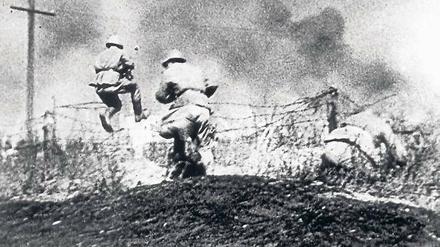 Im Schlachtgeschehen. Angriff einer russischen Einheit bei Stalingrad. Foto: dpa
