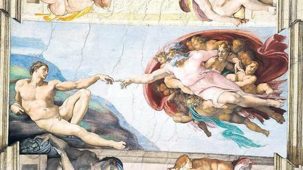 Gott und Mensch. Michelangelos „Erschaffung Adams“ in der Sixtinischen Kapelle. Foto: dpa