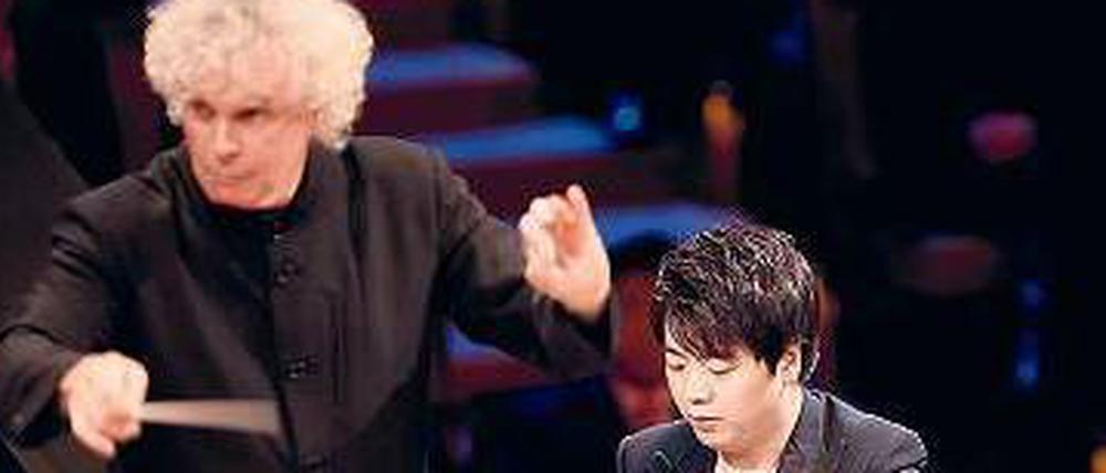Simon Rattle und Lang Lang in der Philharmonie.
