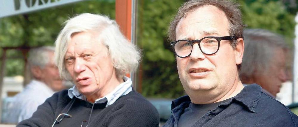 Gute alte Freunde der Antike: Mark Lammert (rechts) und Regisseur Dimiter Gotscheff, im Sommer 2009. Gemeinsam haben sie „Die Perser“ des Aischylos in Berlin und in Epidauros auf die Bühne gebracht.