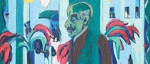 Ernst Ludwig Kirchner porträtierte 1926/28 Max Liebermann in seinem Atelier (Ausschnitt).