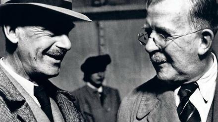 Thomas Mann, links, geboren 1875, und der ältere Bruder Heinrich, geboren 1871