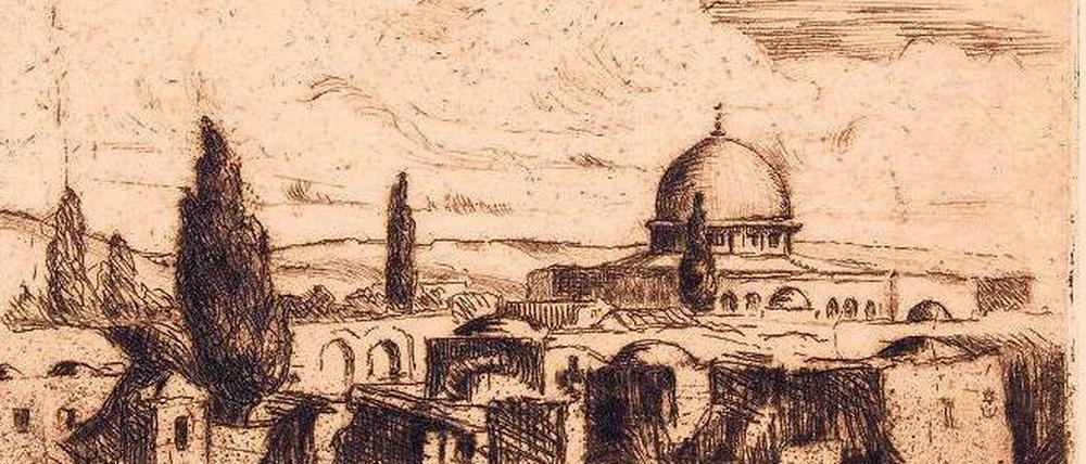 Alte Skyline. Hermann Strucks Radierung „Jerusalem“. 