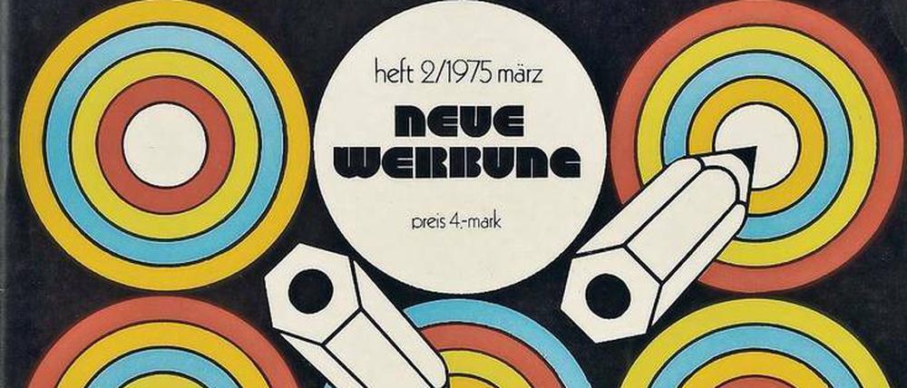 Farben des Sozialismus. Cover der Zeitschrift "Neue Werbung" von 1975.