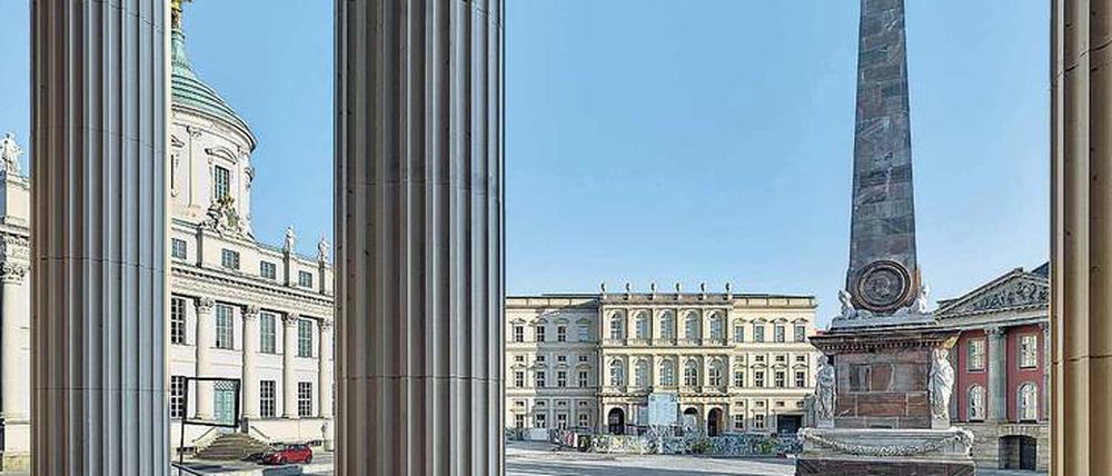 Schmuckstück am Schlossplatz. Das 1772 entstandene Palais Barberini wurde 1945 zerstört. Derzeit wird es originalgetreu rekonstruiert. 