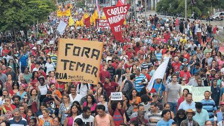 Proteste gegen Michel Temer in Sao Paolo