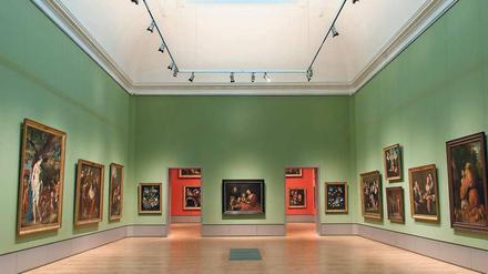 Rembrandt im Mittelpunkt. Blick in die neu gestalteten Braunschweiger Museumshallen.