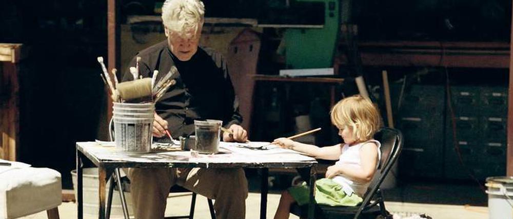 Malen mit Papa. David Lynch mit seiner Tochter Lula.
