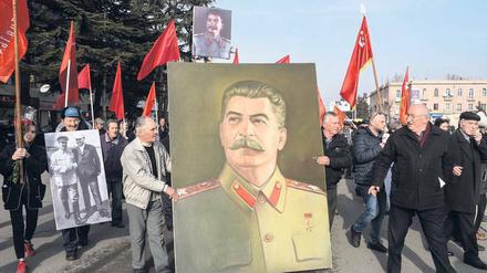 Stalin in Gori. Im Dezember 2017 feierten seine Anhänger den 138. Geburtstag des Diktators. 