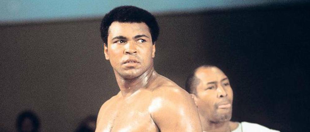 Sein letzter Knock-Out. Muhammad Ali in München, kurz vor dem Kampf gegen den Engländer Richard Dunn 1976.