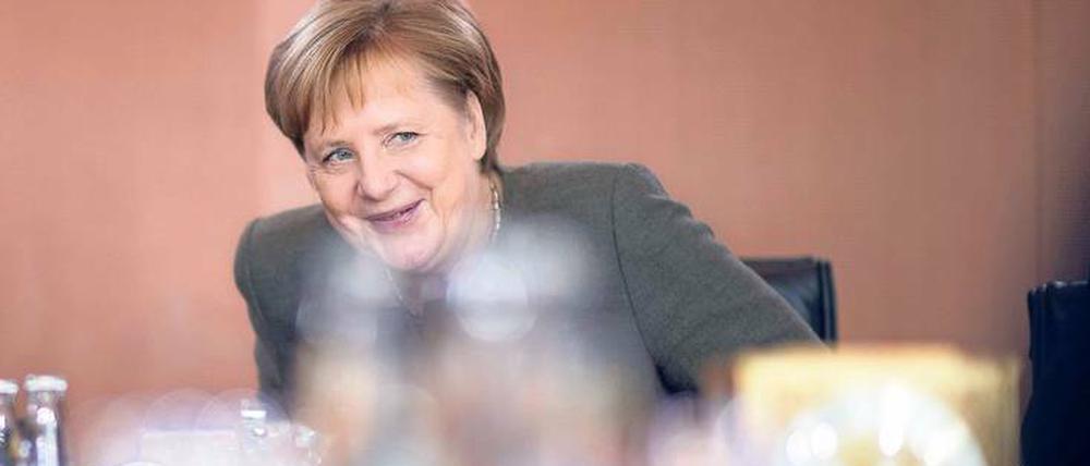 Augenmaß im Augenblick. Bundeskanzlerin und auch noch CDU-Vorsitzende Angela Merkel. 