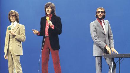 Die Bee Gees - Robin, Barry und Maurice Gibb (von links) - 1968.
