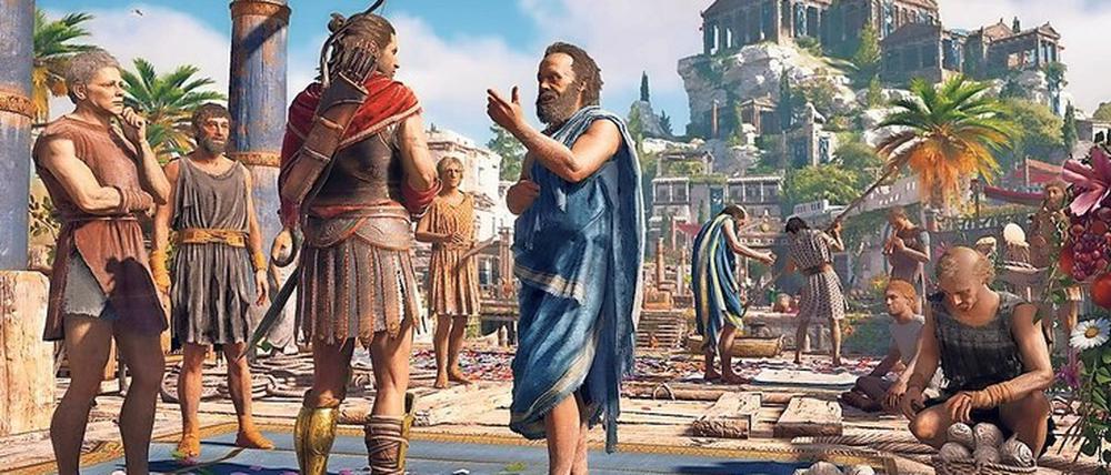 Stimmungsvoll. Das Spiel „Assassin's Creed: Odyssey“ bietet eine antike Welt, in der sie sich als Heldin austoben können.