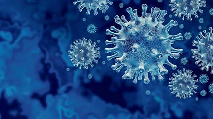 Was kleiner ist als 01,15 Millimeter, können wir nicht mehr sehen: Das Coronavirus unter dem Mikroskop.