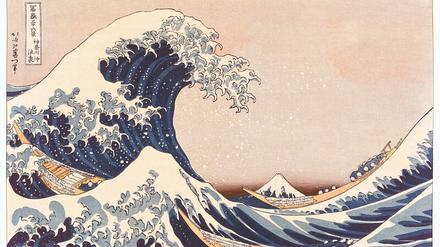 Faszination und Schrecken: „Die große Welle“ des japanischen Künstlers Katsushika Hokusai (1760 - 1849).