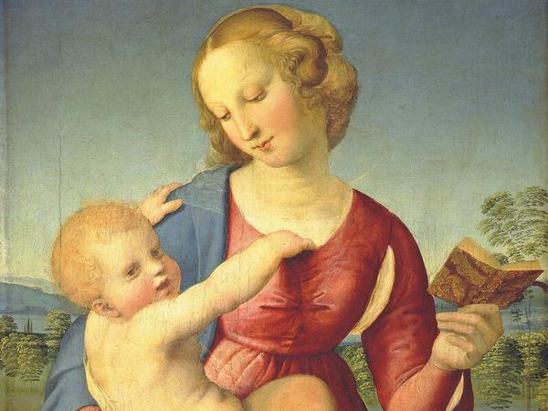 Heilige Familie. Raffaels „Maria mit Kind“, um 1508.