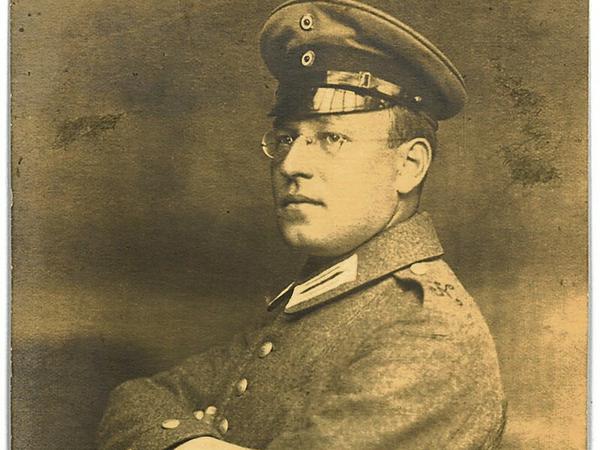 Der Perlenfabrikant. Hugo Heymann als Soldat im Ersten Weltkrieg.
