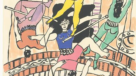 Höhenflug. „Akrobaten“ von Fernand Léger, aus seiner Serie „Cirque“, die 1950 entstand.