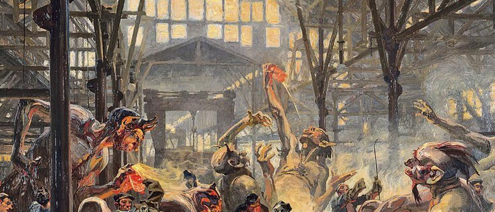 Geheimarbeit: Heinrich Kley malte 1913 die "Krupp'schen Teufel".