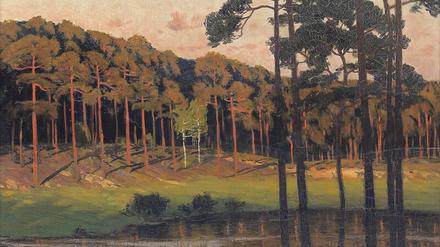 Stimmungsvoll. Walter Leistikows Ölgemälde „Märkischer Waldsee mit zwei Birken“ entstand um 1895.