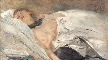 Zartes Band. Das „Schlafende Mädchen“ (1899) von Lovis Corinth wird bei Grisebach mit 100 000 Euro aufgerufen. 