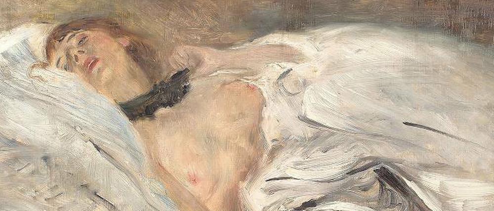 Zartes Band. Das „Schlafende Mädchen“ (1899) von Lovis Corinth wird bei Grisebach mit 100 000 Euro aufgerufen. 