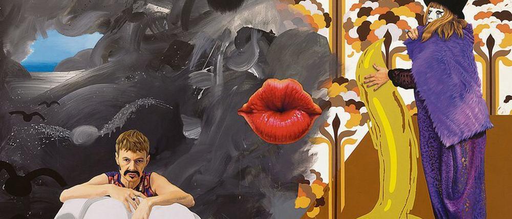Man hängt so herum. Das Bild „Glamour“ (180 x 260 cm) von Ashley Hans Scheirl. Die Wiener Künstler:in stellt aktuell in der Berliner Galerie Crone aus.