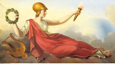 Göttin der Weisheit. Ein Minerva-Porträt des französischen Malers Louis-Jaques Dubois