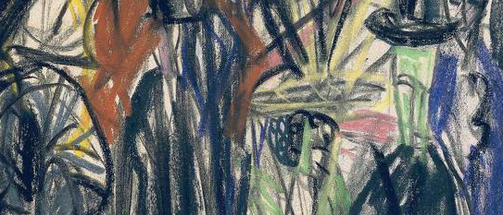 Huträger, Kokotten. Ernst Ludwig Kirchners „Straßenszene mit grüner Dame“.
