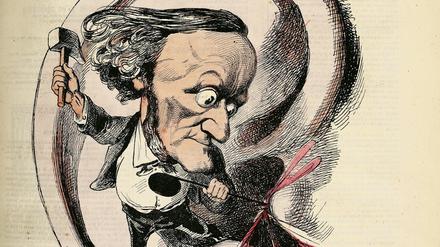 Der Ohrzertrümmerer. Richard Wagner, gesehen vom Chefzeichner der französischen Satirezeitschrift „L’Eclipse“ 1869.
