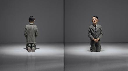 Der Diktator betet. Die bei Christie's versteigerte Skulptur "Him" von Maurizio Cattelan. 