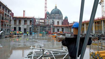 Baustelle im Schlüterhof des Berliner Schlosses