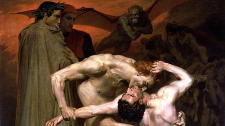 Die Qualen der Sünder. "Dante und Virgil in der Hölle" von William-Adolphe Bouguereau, ca. 1850.