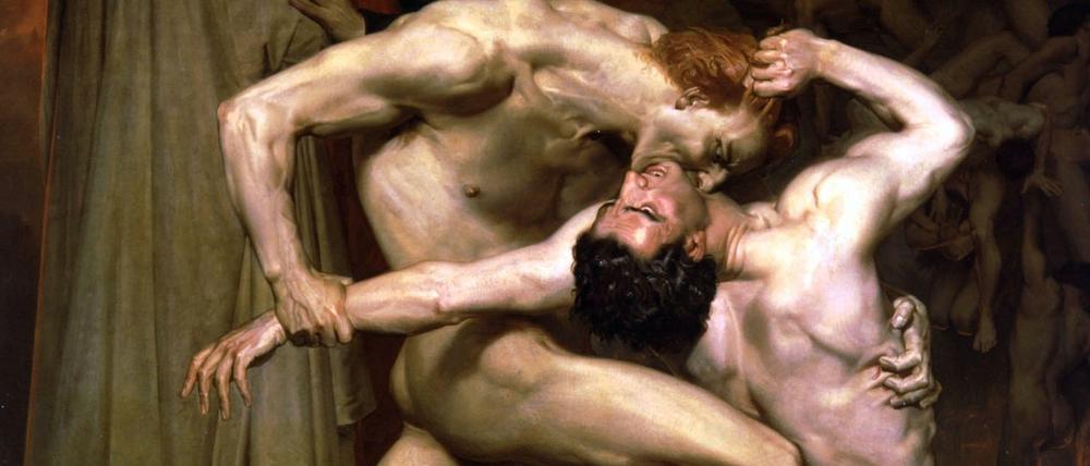 Die Qualen der Sünder. "Dante und Virgil in der Hölle" von William-Adolphe Bouguereau, ca. 1850.