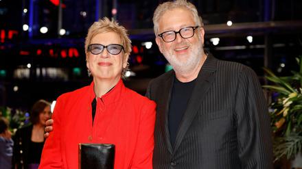 Martin Moszkowiz mit der Filmemacherin Doris Dörrie bei der Berlinale 2020. Die beiden sind seit 1999 ein Paar.